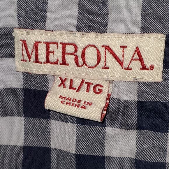 Merona Gingham Plaid Long Sleeve Button Down Shirt Size XL - Picture 6 of 6